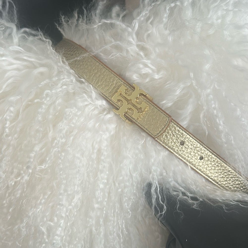 Tory Burch Reversible logo belt-Size XS